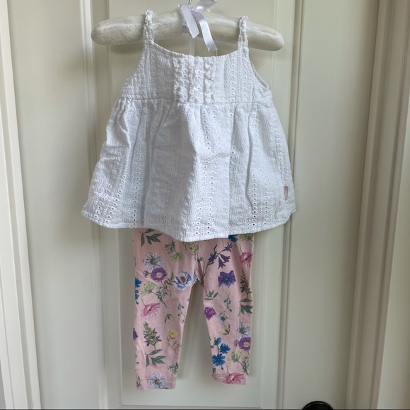 BCBGirls Other - BCBGirls Baby Eyelet Tank & Legging Set 18mo